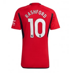 Lacne Muži Futbalové dres Manchester United Marcus Rashford #10 2023-24 Krátky Rukáv - Domáci
